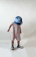 Oversized Jumpsuit - Brown Stripe