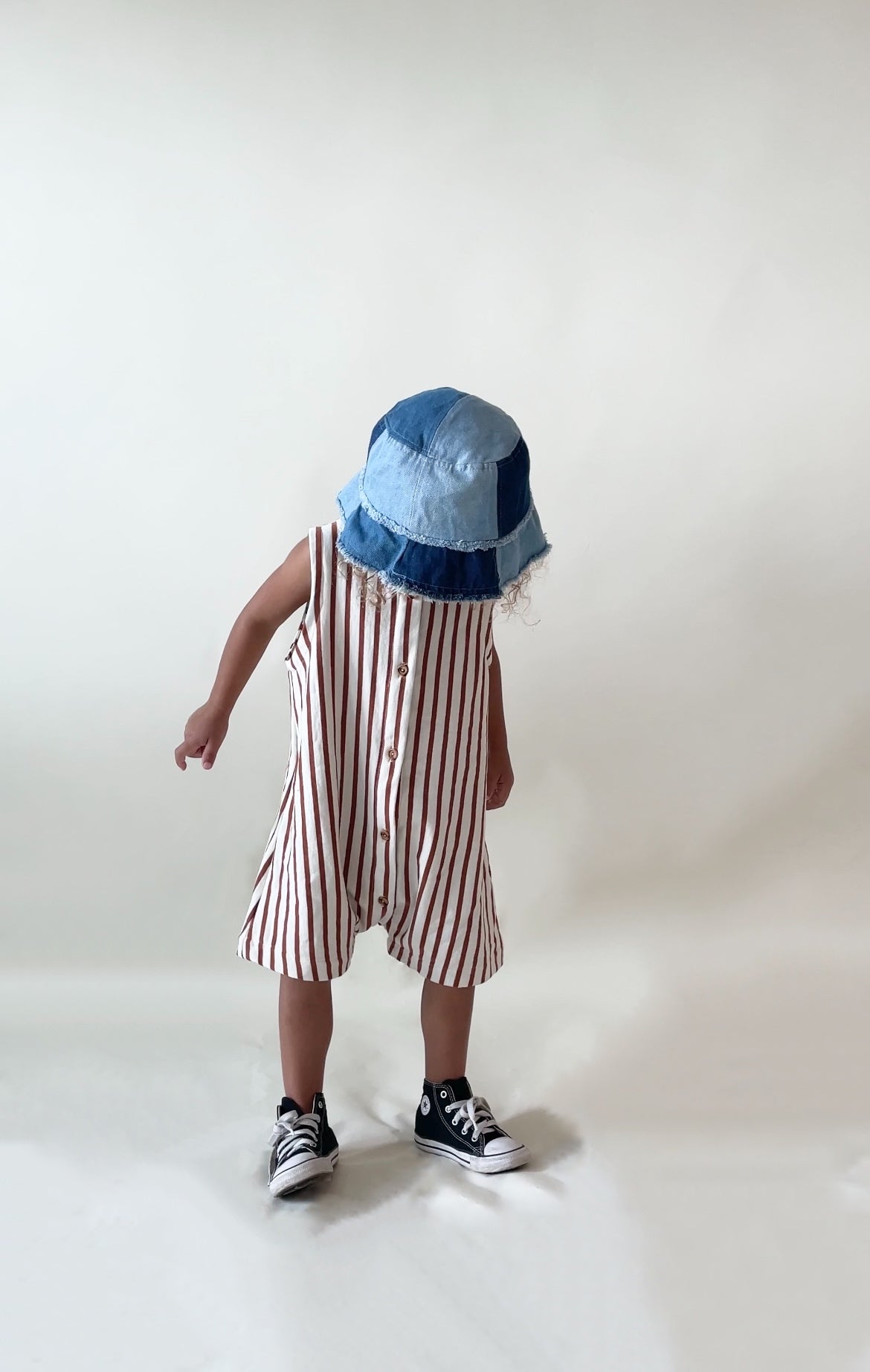 Oversized Jumpsuit - Brown Stripe