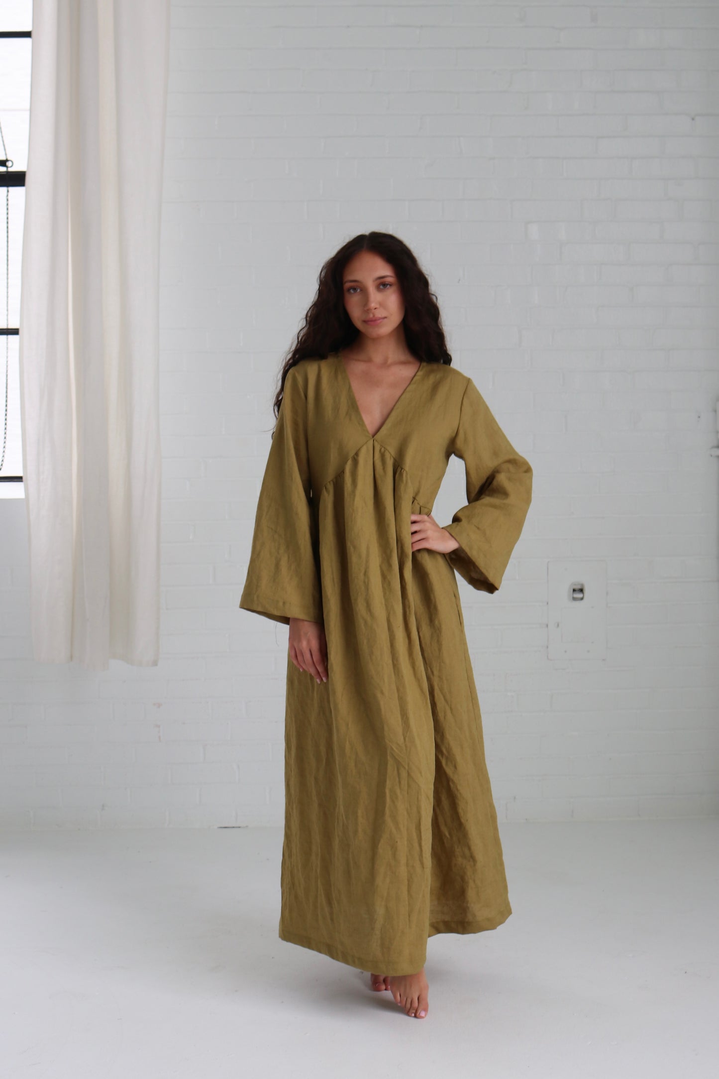 Kua Linen Midi Dress