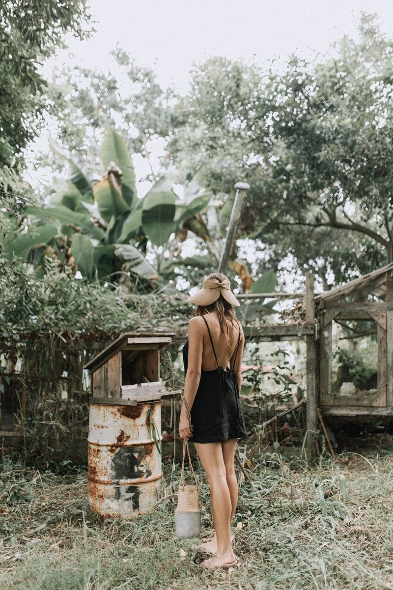 Thames Linen Apron Dress