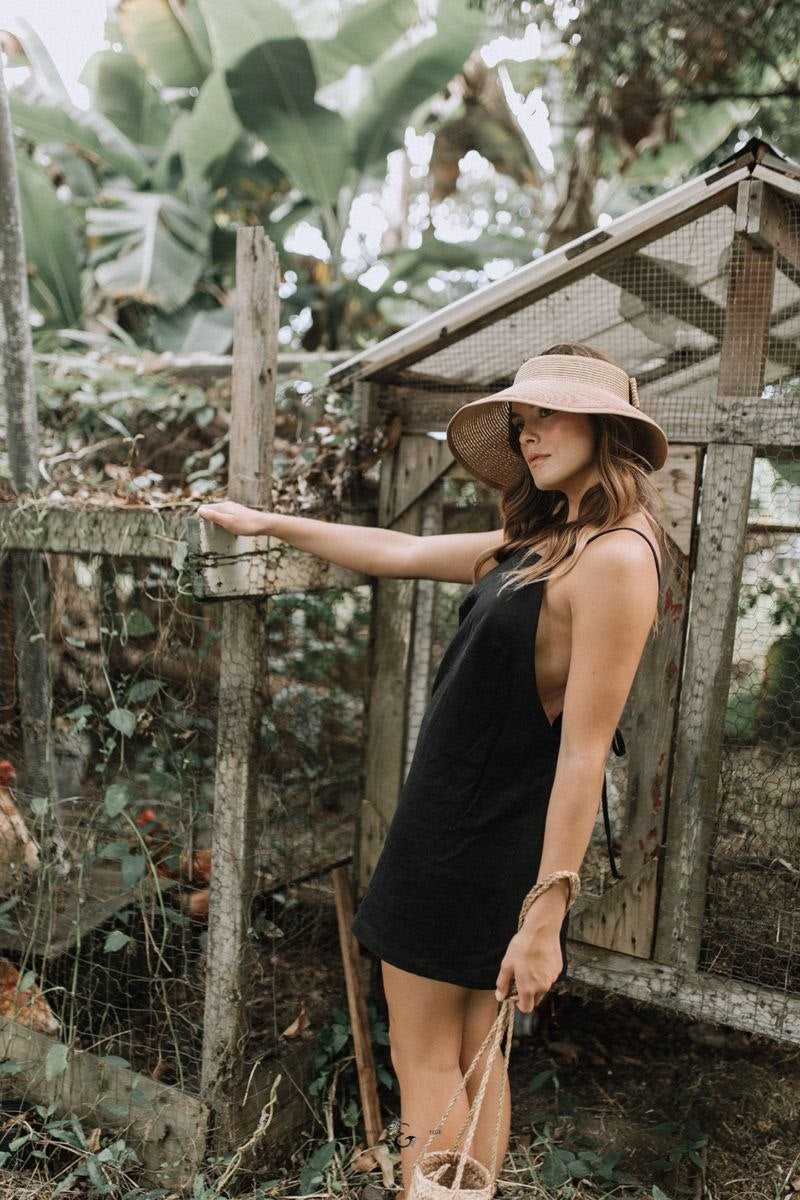 Thames Linen Apron Dress