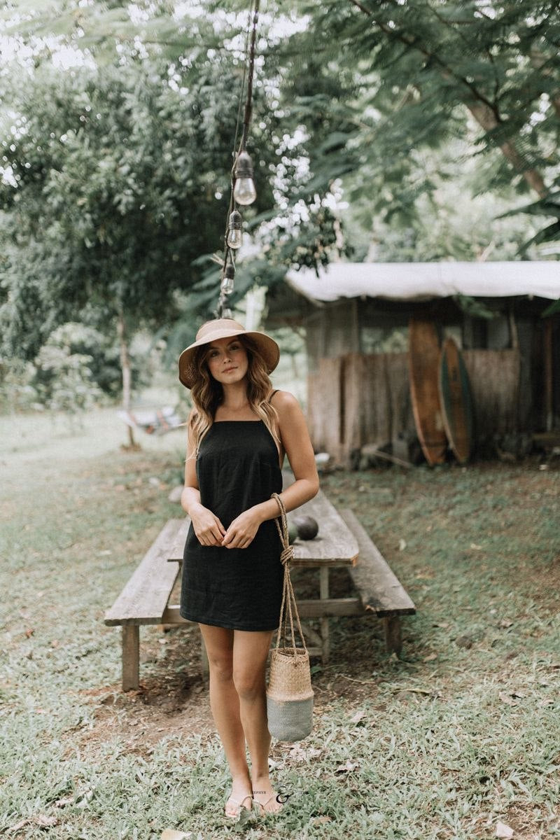 Thames Linen Apron Dress